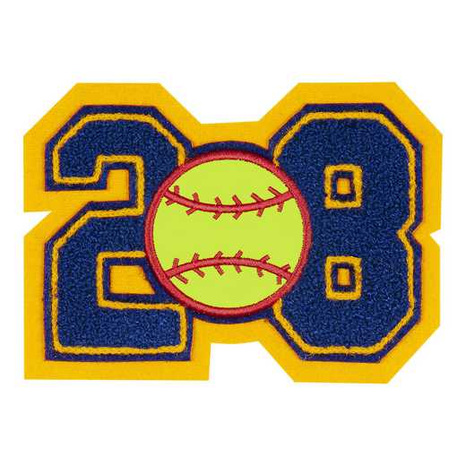 LJ7008SB: 2 Digit Jersey Number - Chenille with Symbol - Sport Touch - Softball